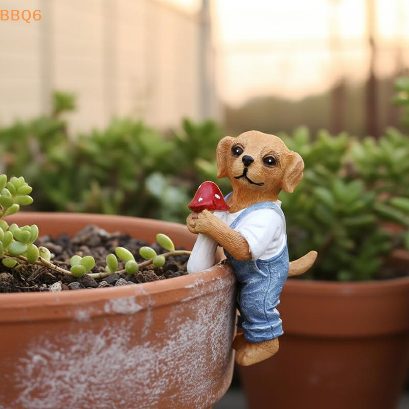 Bonsai Garden Ornaments - *Cute Hanging Dog Figurine Flower Pot