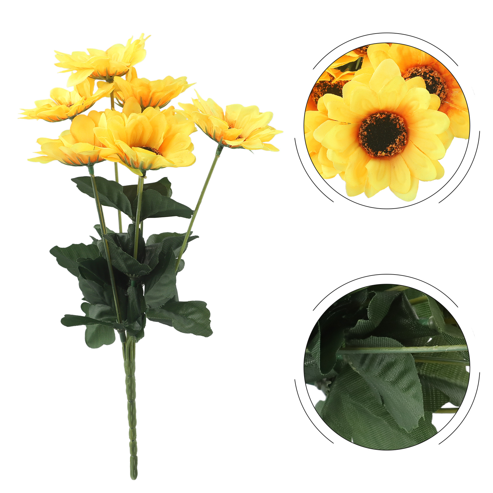 Bonsai Garden And Cafe - Artificial Sunflower Bouquet with 7 Rayon