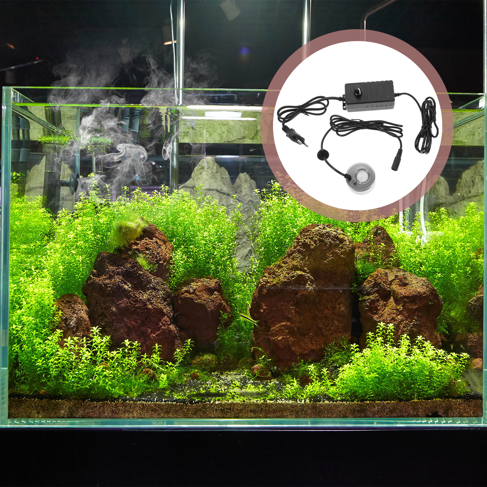 Bonsai Garden Fountain - Ultra-Quiet Ultrasonic Fog Maker for Fish