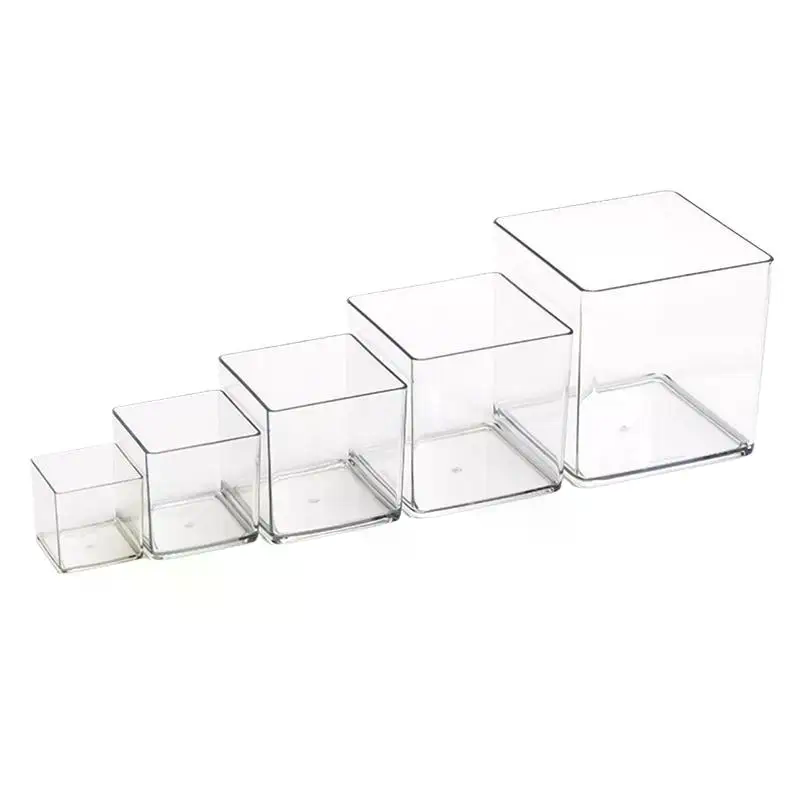 Bonsai Garden Nursery - Square/Round Transparent Acrylic Flower Nursery Pots