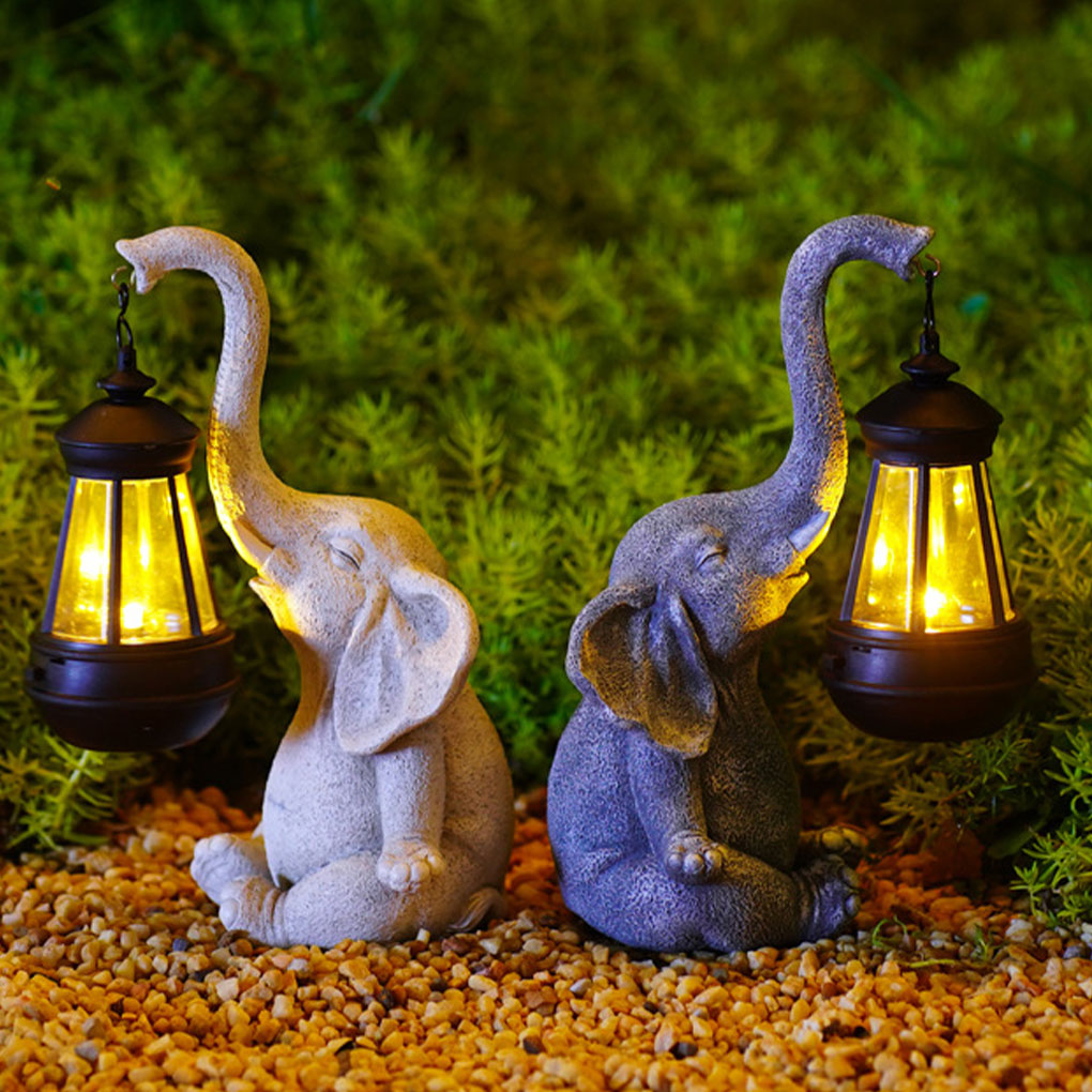 Bonsai Garden Ornaments - Resin Elephant Statue Ornament Creative Outdoor