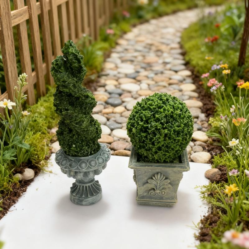 Bonsai Garden Ornaments - 1/12 Dollhouse Simulation Green Plant Potted