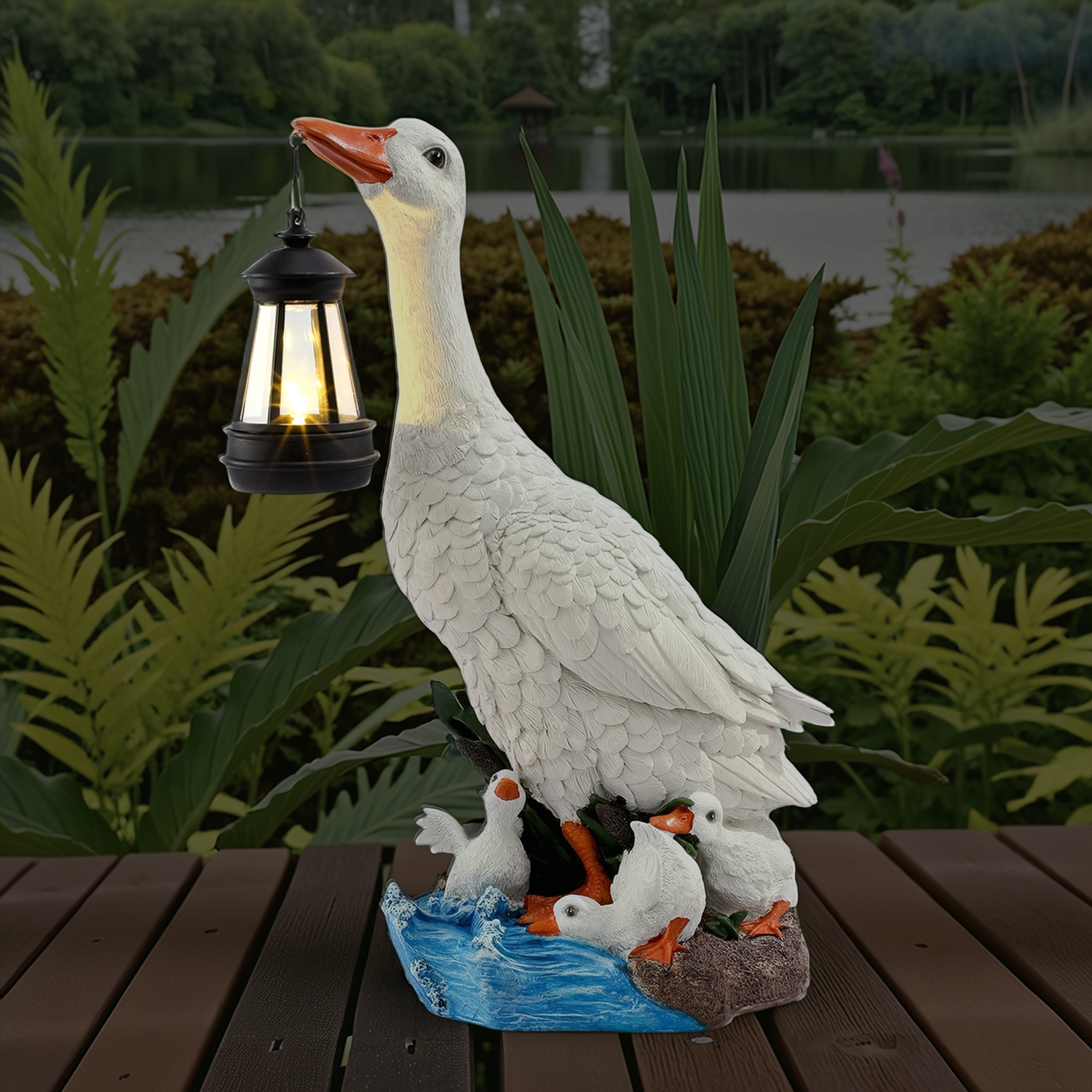 14 inches Figurine Porch Duck  - Bonsai Garden Ornaments บทวิจารณ์และราคา