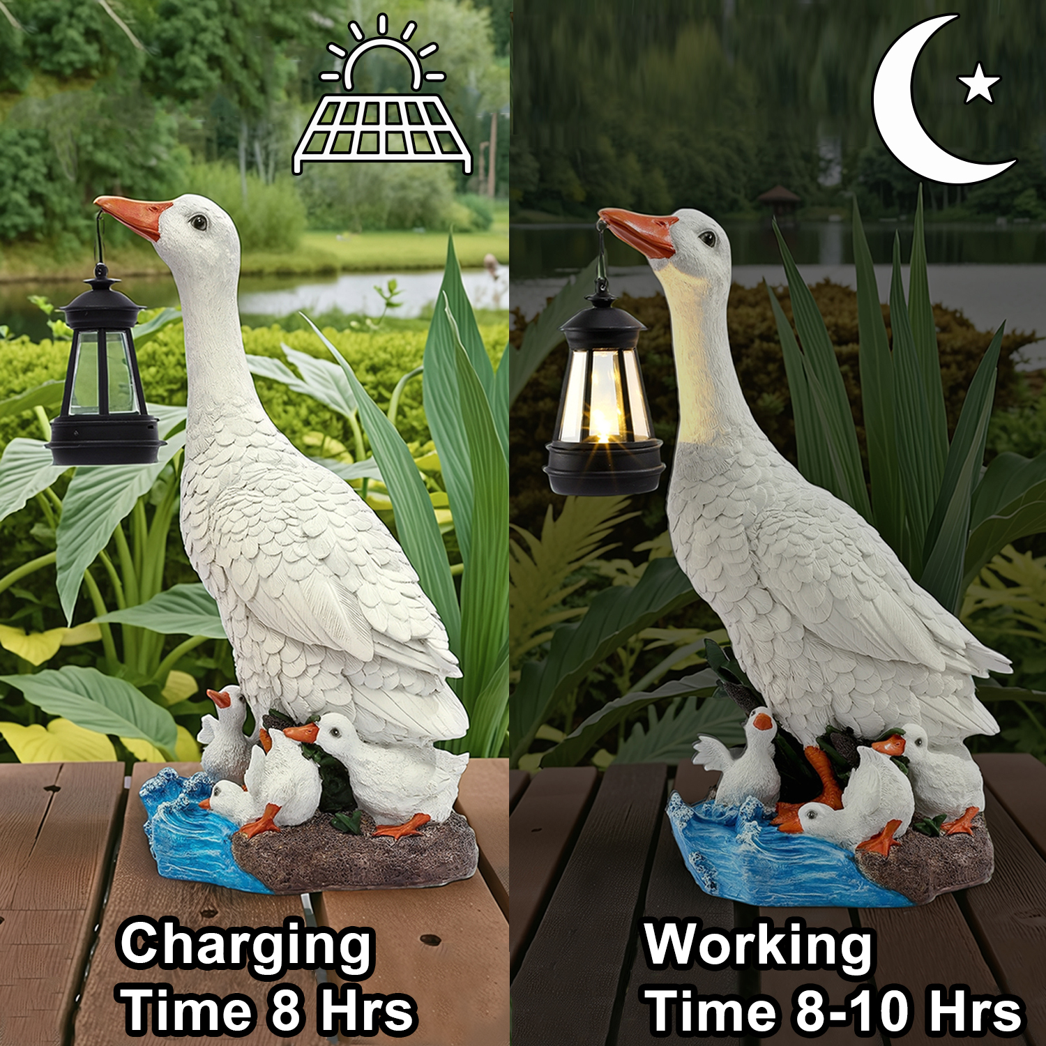 14 inches Figurine Porch Duck  - Bonsai Garden Ornaments บทวิจารณ์และราคา