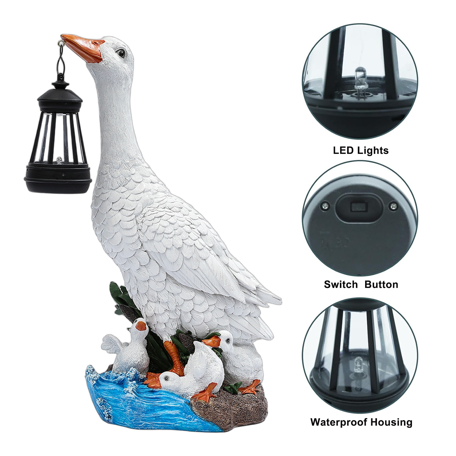 14 inches Figurine Porch Duck  - Bonsai Garden Ornaments บทวิจารณ์และราคา