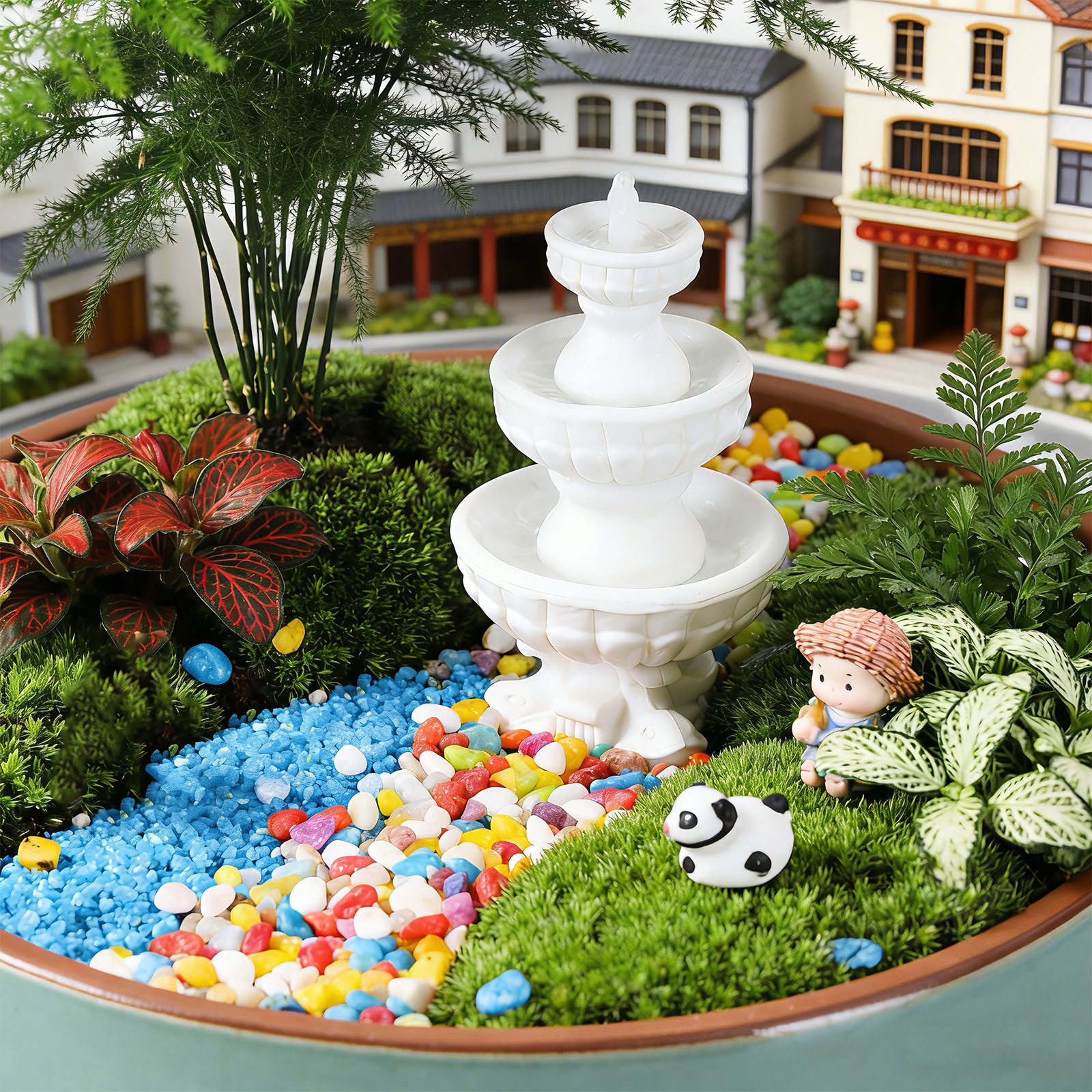 Mini Fountain Plastic Decorati - Bonsai Garden Fountain บทวิจารณ์และราคา