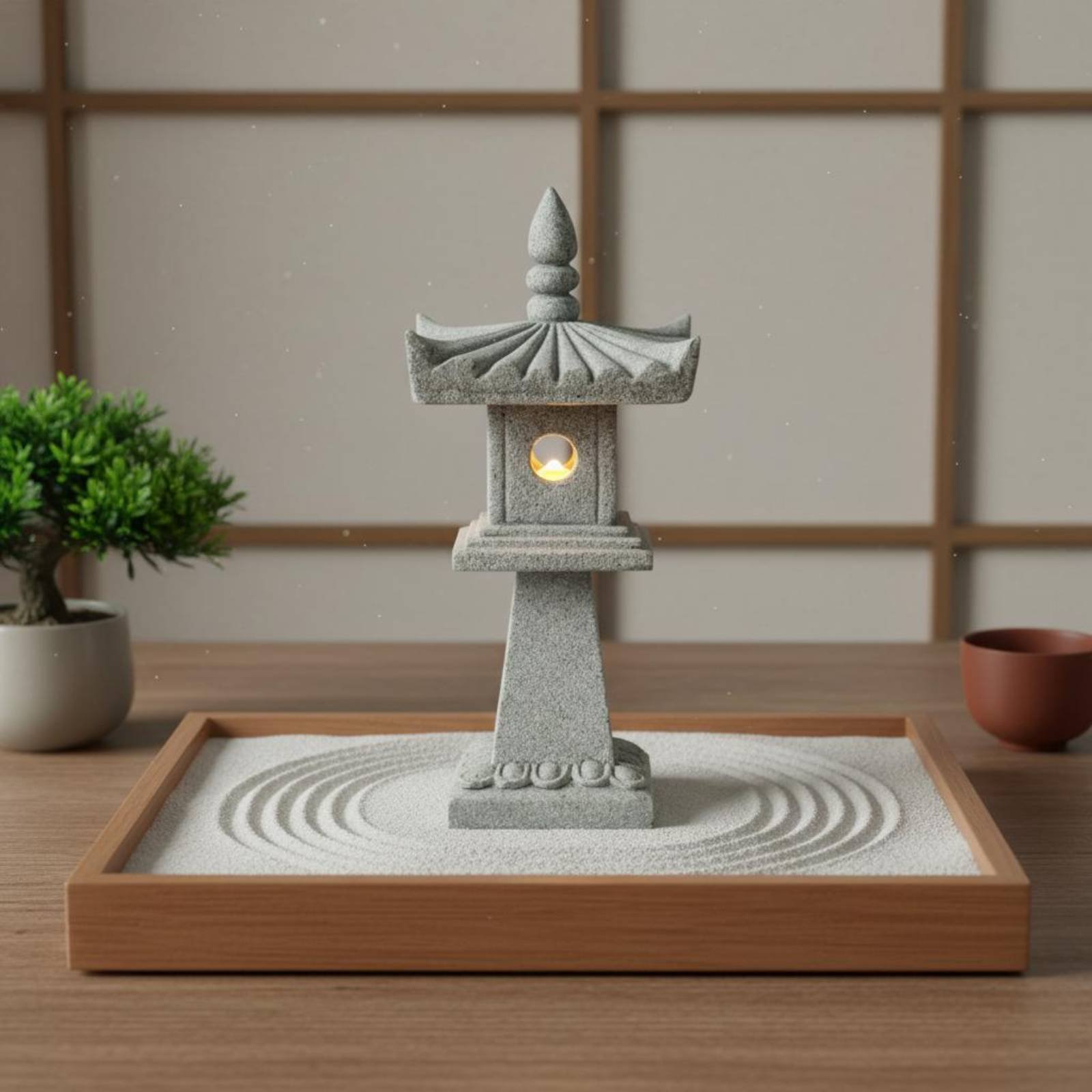 Miniature Stone Lantern Antiqu - Bonsai Garden Ornaments บทวิจารณ์และราคา