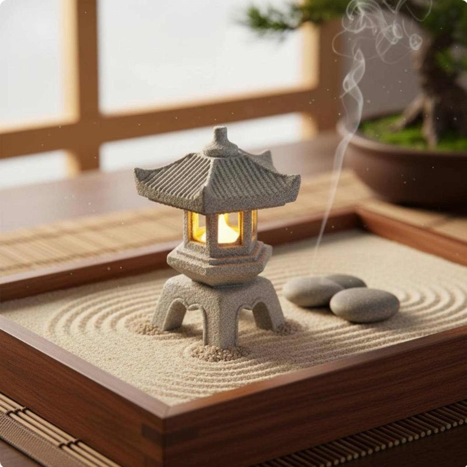 Miniature Stone Lantern Antiqu - Bonsai Garden Ornaments บทวิจารณ์และราคา