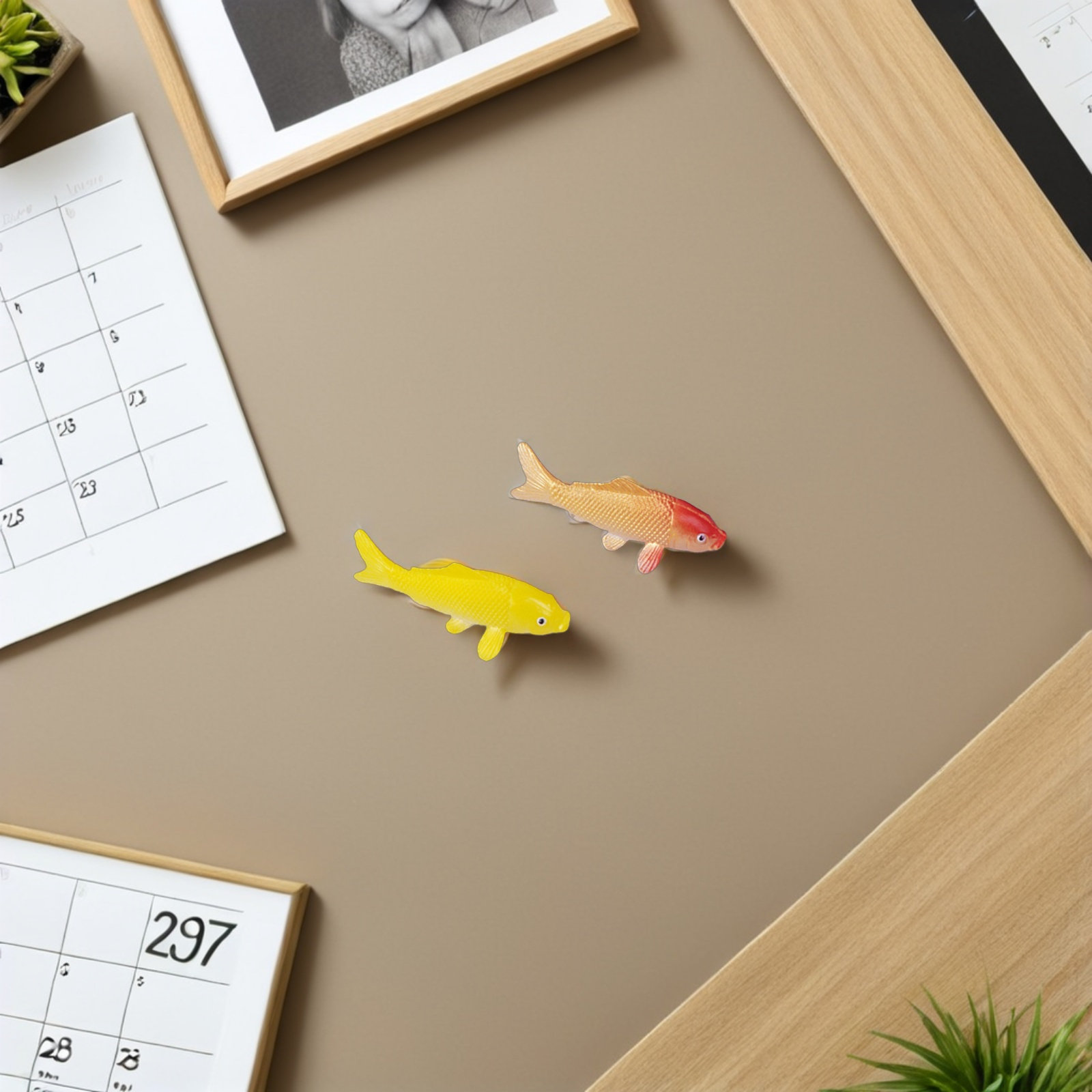 8Pcs Mini Koi Fish Statue PVC  - Bonsai Koi Garden บทวิจารณ์และราคา