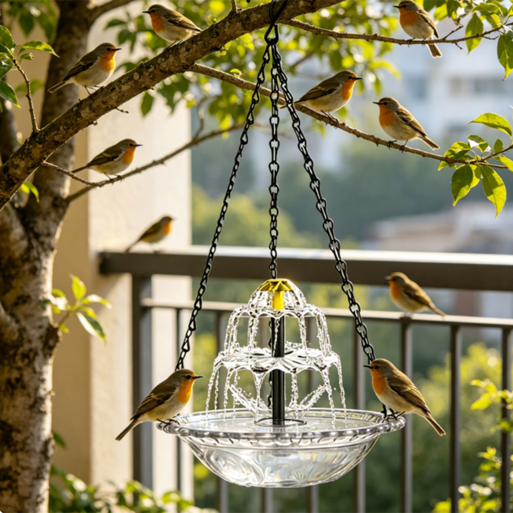 Hanging Solar Powered Birdbath - Bonsai Garden Fountain บทวิจารณ์และราคา