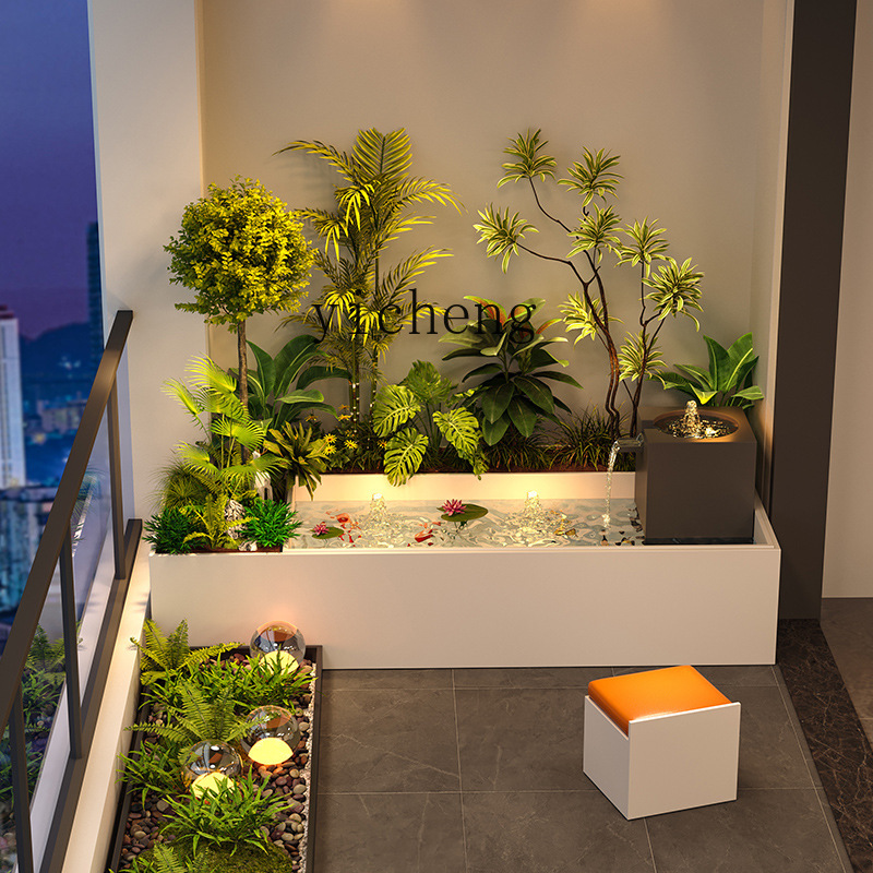 Garden Balcony Flower Box Sitt - Bonsai Garden Fountain บทวิจารณ์และราคา
