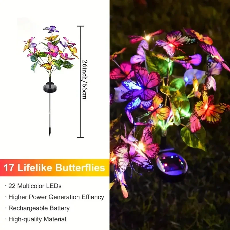 Solar LED Butterfly Garden Lig - Bonsai Garden Ornaments บทวิจารณ์และราคา