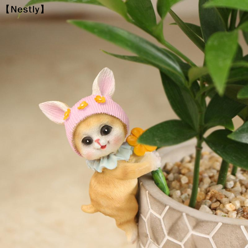 Miniature Hanging Cat Figurine - Bonsai Garden Ornaments บทวิจารณ์และราคา