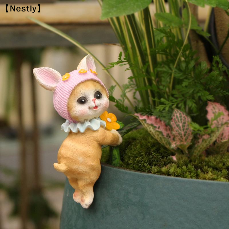 Miniature Hanging Cat Figurine - Bonsai Garden Ornaments บทวิจารณ์และราคา