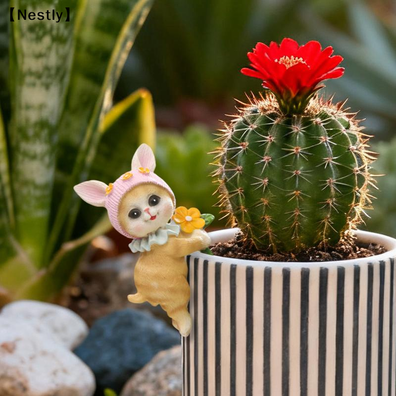 Miniature Hanging Cat Figurine - Bonsai Garden Ornaments บทวิจารณ์และราคา
