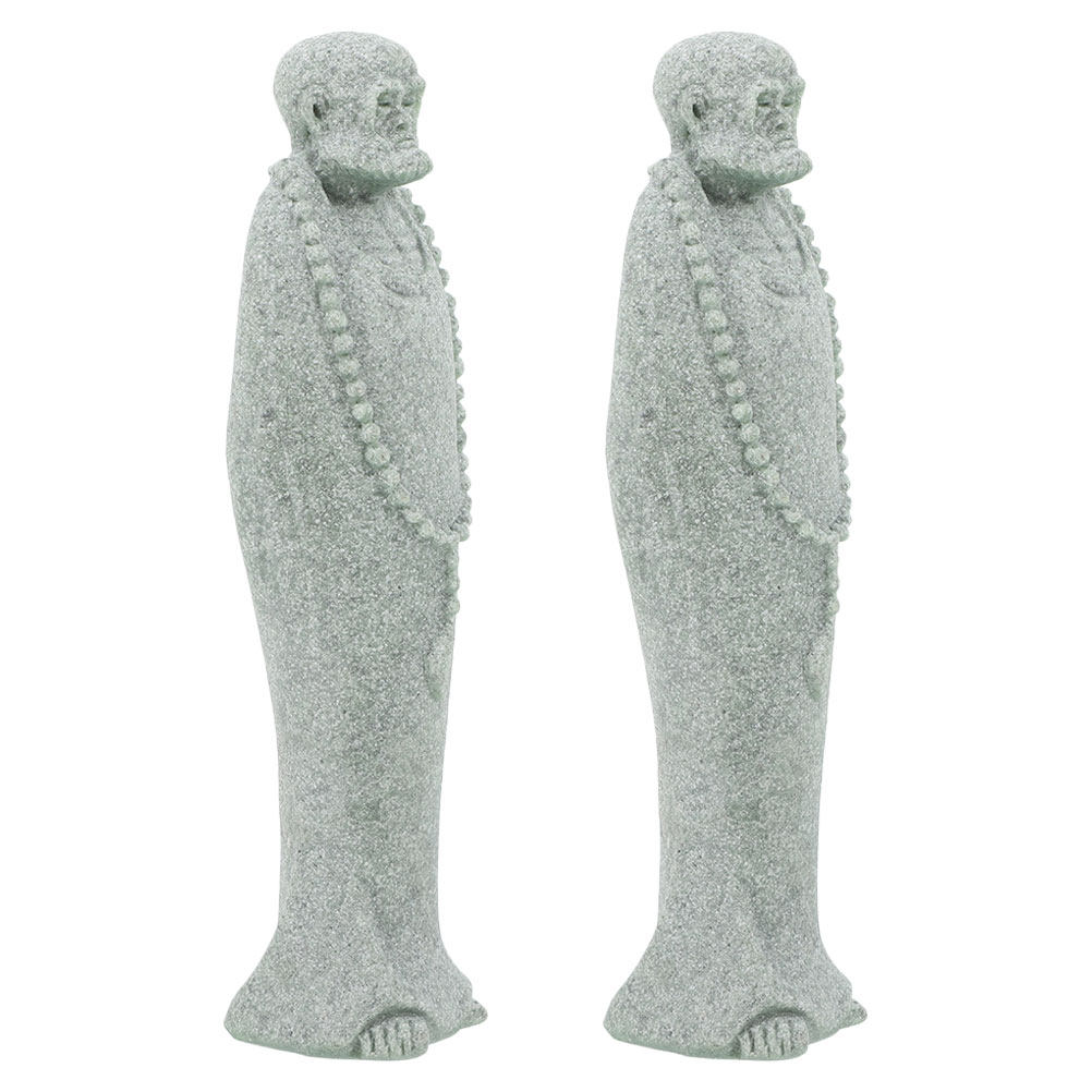 2Pcs Mini Zen Monk Statues Res - Bonsai Garden Ornaments บทวิจารณ์และราคา