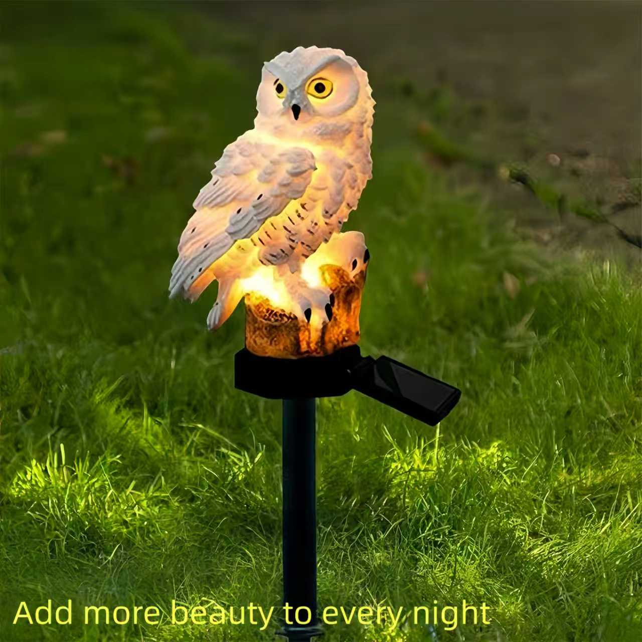 Solar Owl Garden Stake Light O - Bonsai Garden Ornaments บทวิจารณ์และราคา