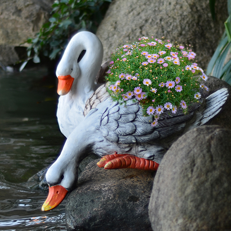 Garden Goose Fountain Statue O - Bonsai Garden Fountain บทวิจารณ์และราคา