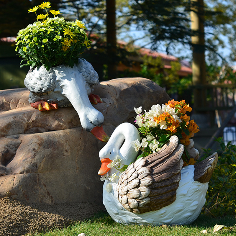 Garden Goose Fountain Statue O - Bonsai Garden Fountain บทวิจารณ์และราคา