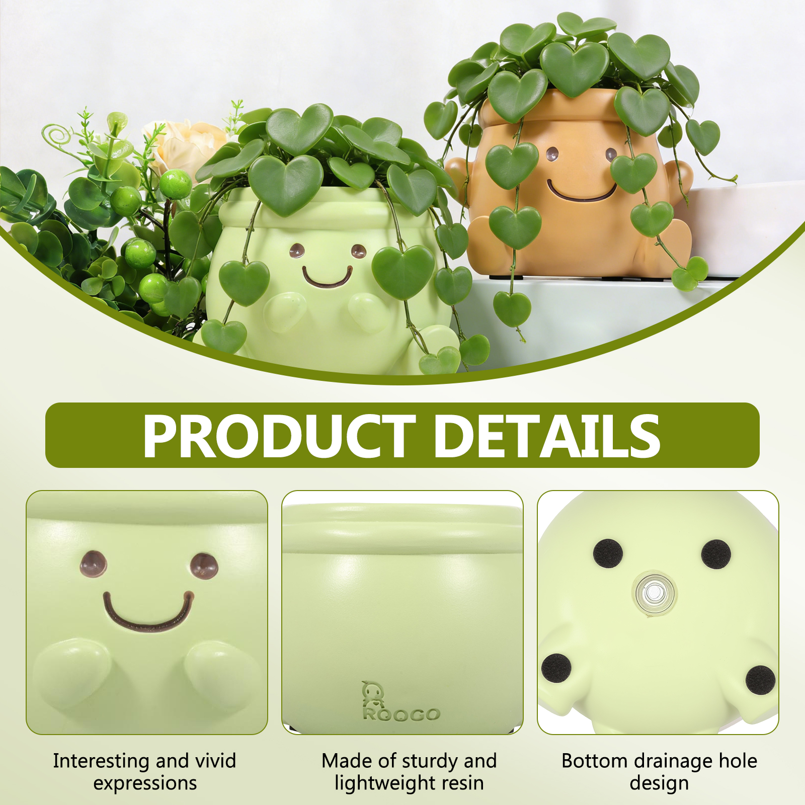 2Pcs Face Plant Pot Smile Succ - Bonsai Garden Nursery บทวิจารณ์และราคา