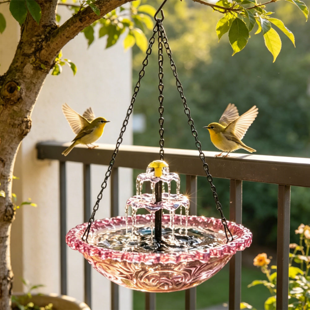 Hanging Solar Powered Birdbath - Bonsai Garden Fountain บทวิจารณ์และราคา