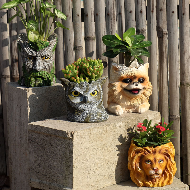 3D Animal Head Vase Cartoon Fi - Bonsai Garden Nursery บทวิจารณ์และราคา