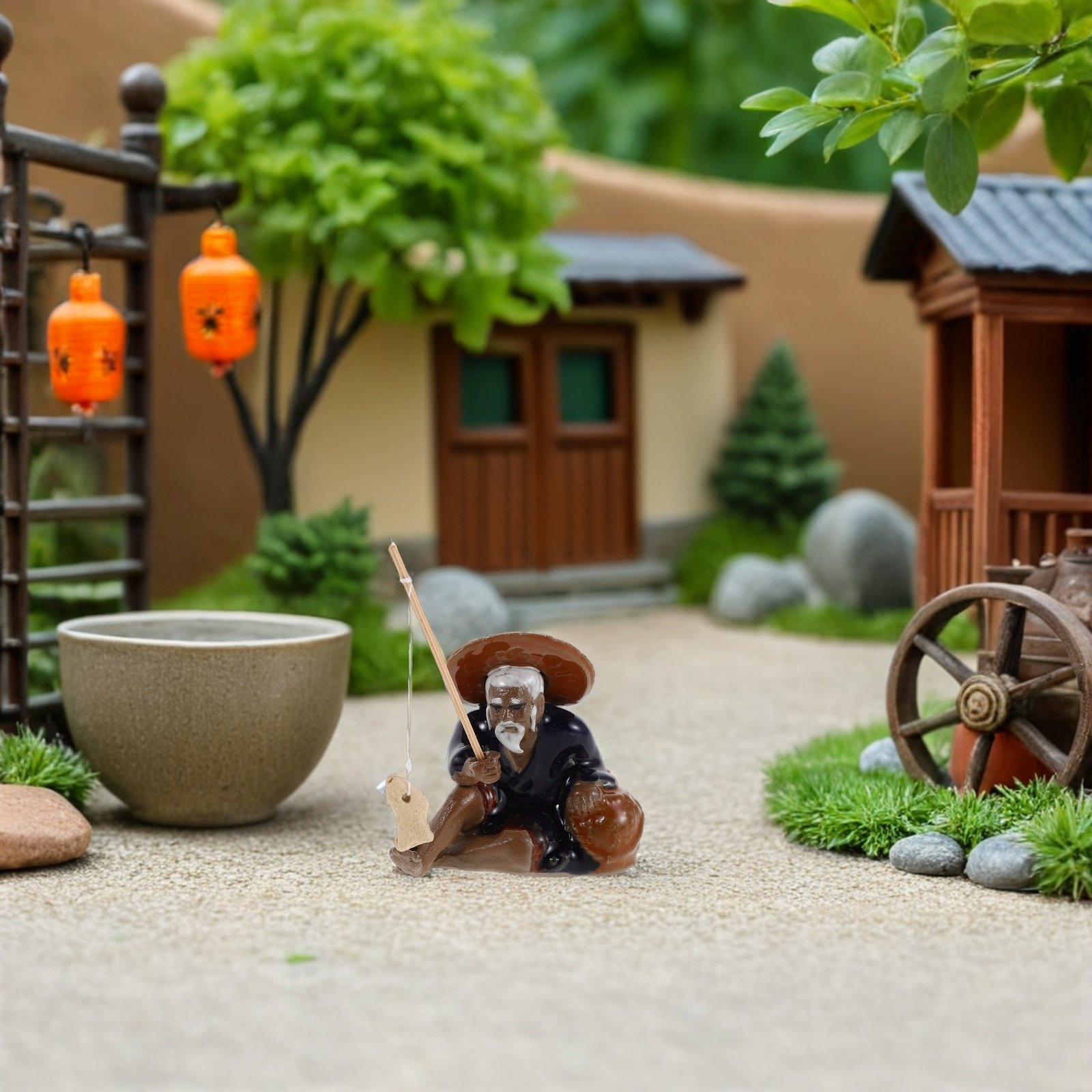 2Pcs Exquisite Chinese Oldman  - Bonsai Garden Fountain บทวิจารณ์และราคา