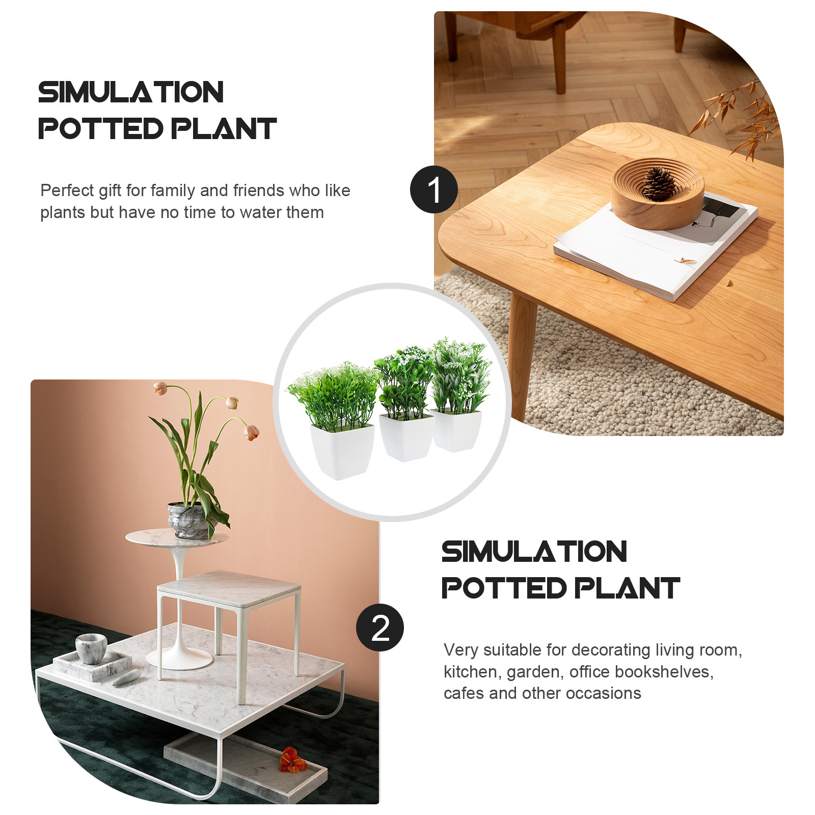 3Pcs Realistic Artificial Bons - Bonsai Garden And Cafe บทวิจารณ์และราคา