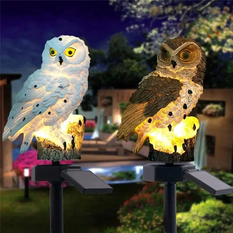 Solar Owl Statue Garden Light  - Bonsai Garden Ornaments บทวิจารณ์และราคา
