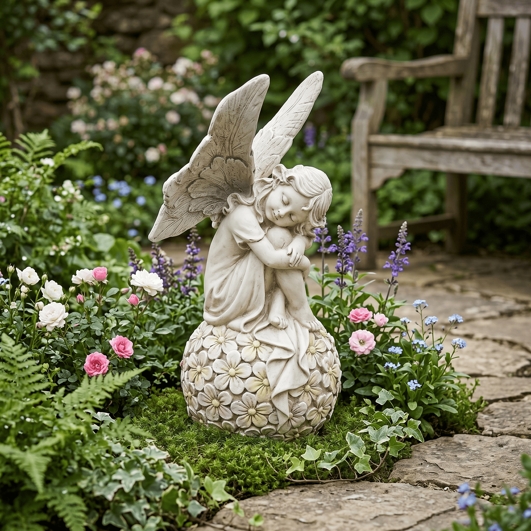 13.2-inch Garden Fairy Statue, - Bonsai Garden Ornaments บทวิจารณ์และราคา