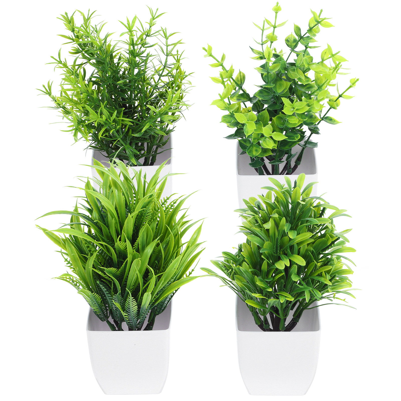 4Pcs Artificial Potted Plant B - Bonsai Garden And Cafe บทวิจารณ์และราคา