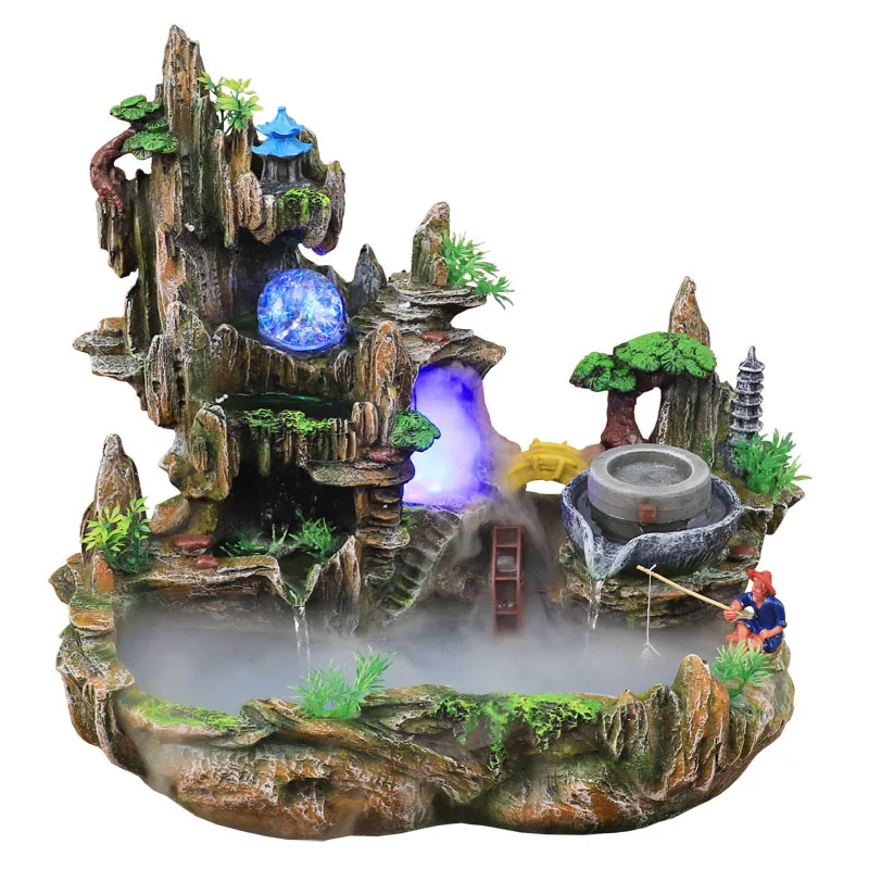 Mountain View Rockery Fountain - Bonsai Garden Fountain บทวิจารณ์และราคา