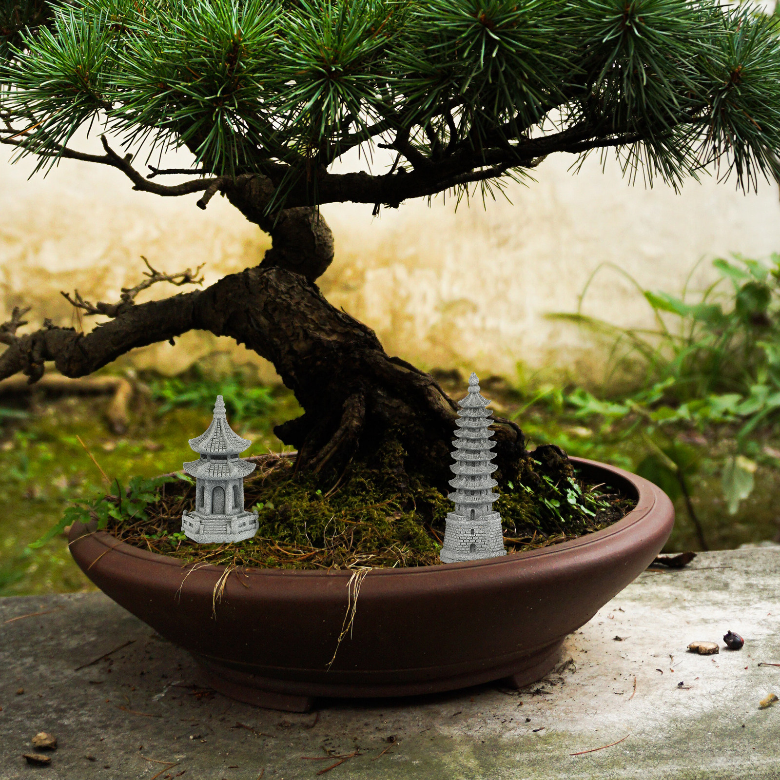 2Pcs Realistic Miniature Tower - Bonsai Garden And Cafe บทวิจารณ์และราคา